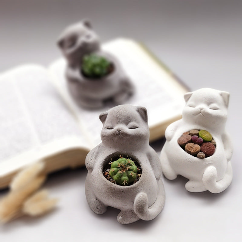 Succulents Handmade Cement Plant Creative Flower Pot