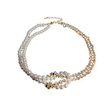 Luxe Crystal Pearl Choker Necklace for Women