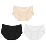 3PCS Silk Seamless Panties Set