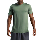Solid Color Sports Quick-drying Men's Running Workout Short Sleeve