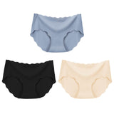 3PCS Silk Seamless Panties Set
