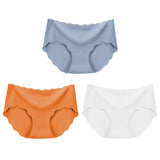 3PCS Silk Seamless Panties Set